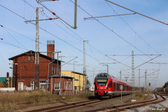 429 029 am 26.10.2016 im Bahnhof Bentwisch