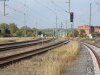 Bahnsteige Ausfahrt Richtung Bergen Rügen