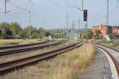 Bahnsteige Ausfahrt Richtung Bergen Rügen