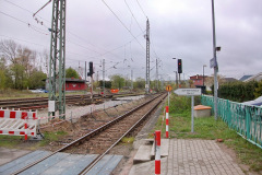 Noch liegt das Gleis am Bahnsteig 1