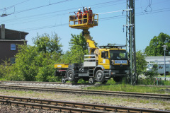 Fahrleitungsarbeiten in Lietzow am 04.06.2010