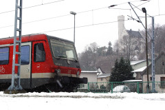 VT 628 641-3 am 5. Januar 2006 im Bahnhof Lietzow