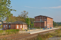 Barth Bahnhofgebäude und Umgebung