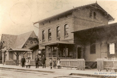 Bahnhofsgebäude Gelbensande in den 1920er Jahren