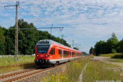 Stadler Flirt in Gelbensande an der alten Laderampe