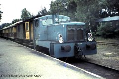 V15 2344 mit Personenzug in Graal-Müritz 1967