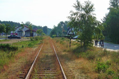 Trapeztrafel vor dem Bahnhof Graal-Müritz