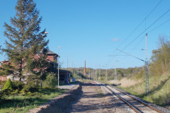 Blick zum alten Bahnhof Sagard