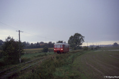 Ein unbekannter Triebwagen bei Hövet - 13.09.1993