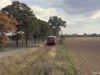 Triebwagen zwischen Landsdorf und Tribsees Landstraße - 18.10.1994