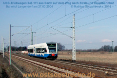 UBB Triebwagen 646 111 in Langendorf am 27.03.2004