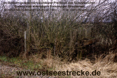 Prellbock vom Schutzgleis in Neu-Seehagen am 23.02.1995