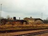 Blick auf das Bahnbetriebswerk im Rostocker Güterbahnhof, nun ohne Fahrdraht