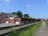 Güterschuppen und Laderampe im Güterbahnhof Rostock