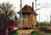 Stellwerk B1 am südlichen Ende des Rostocker Güterbahnhofes