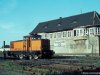 106 873 vor dem Stellwerk B2 - Rostock Güterbahnhof