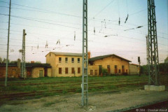 Blick auf das Bahnbetriebswerk, später Wagenausbesserung im Rostocker Güterbahnhof