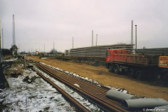 Blick vom Bahnhof Velgast in Richtung Ribnitz