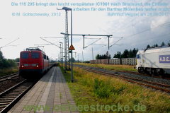 115 205 mit IC 1961 in Velgast