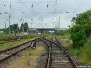 Weichenbereich Güterbahnhof Warnemünde Werft