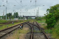 Weichenbereich Güterbahnhof Warnemünde Werft